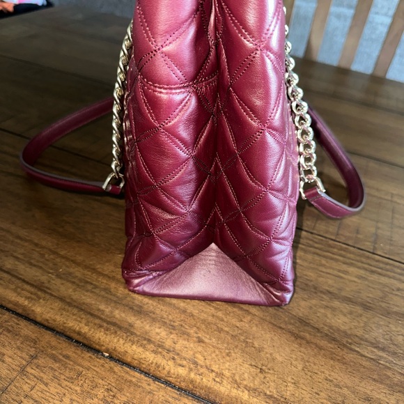Kate Spade Burgundy Quilted Tote - Picture 6 of 9